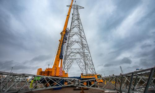 New pylons being constructed