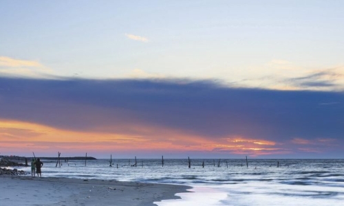 Wind turbine near sea