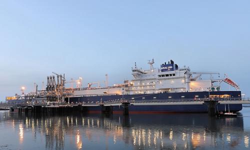 The ice breaker ARC7 berthed at the Grain LNG terminal on the Isle of Grain in Kent - image used for the National Grid story 'Grain LNG receives 30 ships in three months, helping to secure the UK's gas supply'