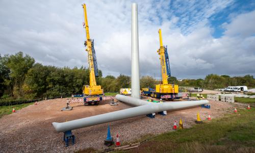 T-pylon being built at construction site