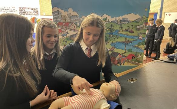 First aid demonstration sessions in schools across South Wales with St John Ambulance