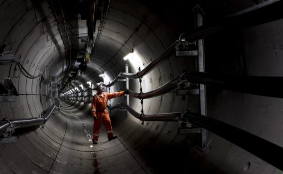 Field worker inside london power tunnels