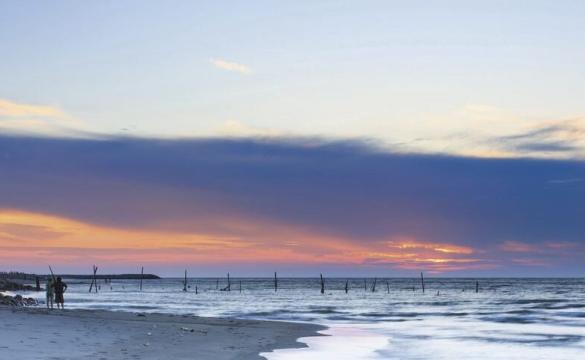 Wind turbine near sea