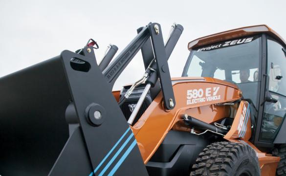 All-electric backhoe loader / digger