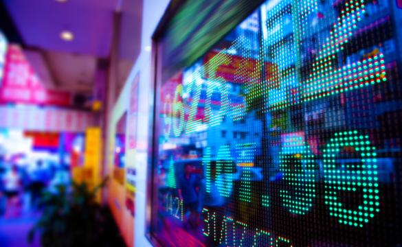 Abstract image of screen with digital numbers