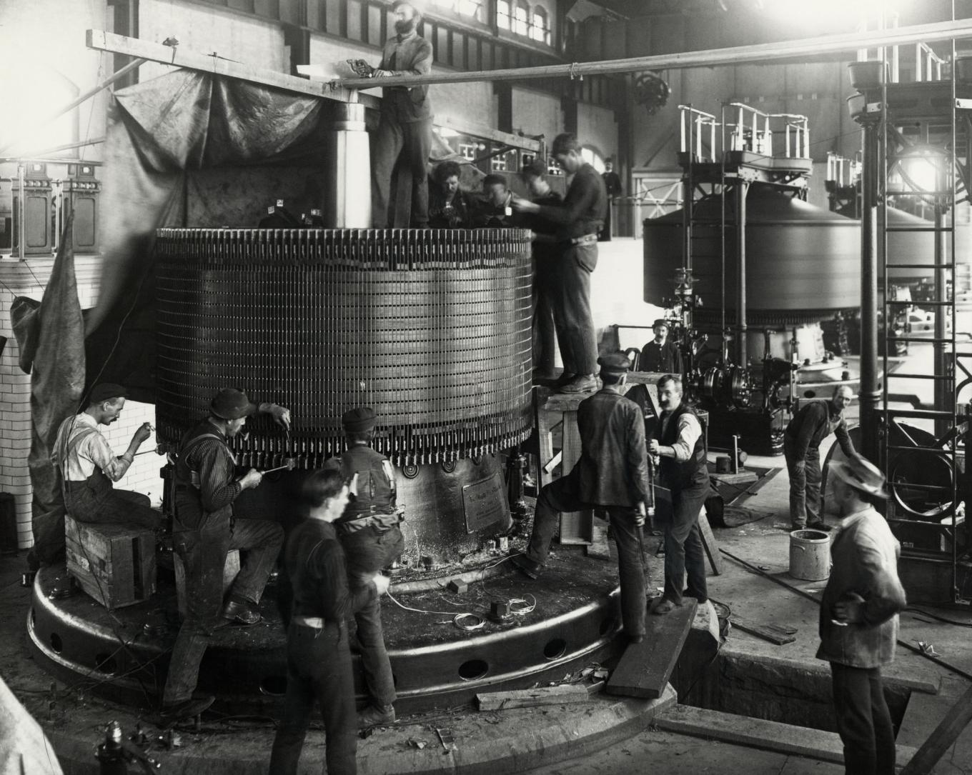 AdamsStationPowerPlant_Buffalo_NY.jpg Historical, black and white image of the inside of Adams Station Power Plant, Buffalo, NY