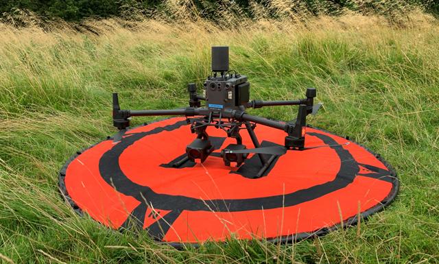 BVLOS M300 drone on launch pad.jpg Drone ready to inspect National Grid's high-voltage overhead electricity lines