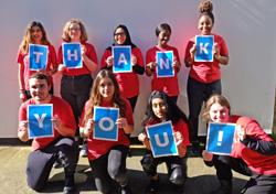 InterviewSkills_ThankYou_250x176.jpg Young people holding letters spelling Thank You for National Grid virtual interview skills story